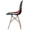 Fabulaxe Modern Fabric Patchwork Chair w/Wooden Legs for Kitchen, Dining Room, Entryway, Living Room, PK 2 QI004328.2 - alternate 4